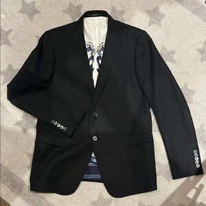 Gucci Black Blazer with Patterned Lining